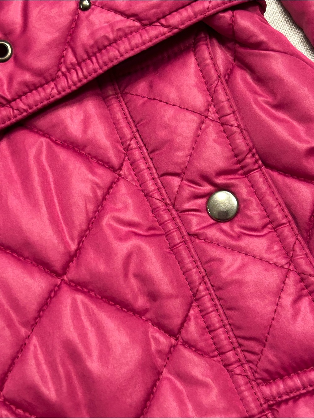 Quilted Belted Jacket - Raspberry - Picture 3 of 5